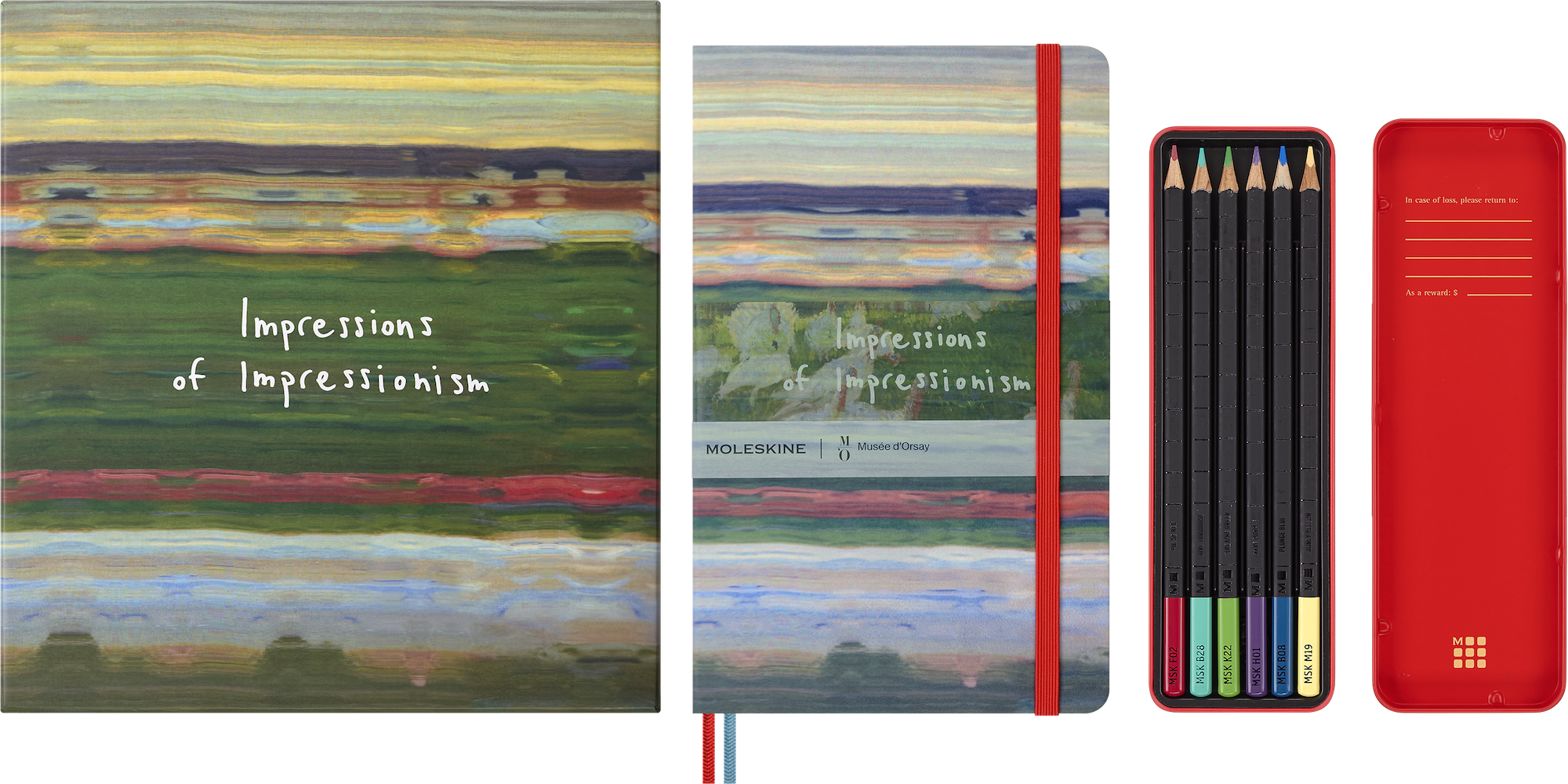 Подарунковий набір Impressionism / Записник + 6 акварельних олівців - Зображення 3