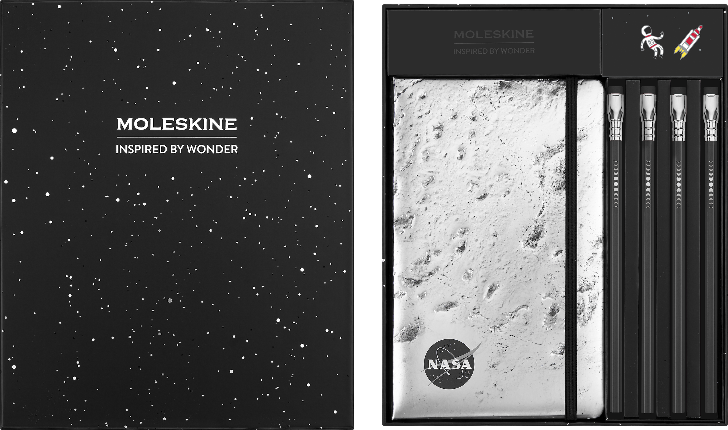 Подарунковий набір NASA Drawing set / Записник + 2 кліпси + 4 олівці Blackwing - Зображення 3