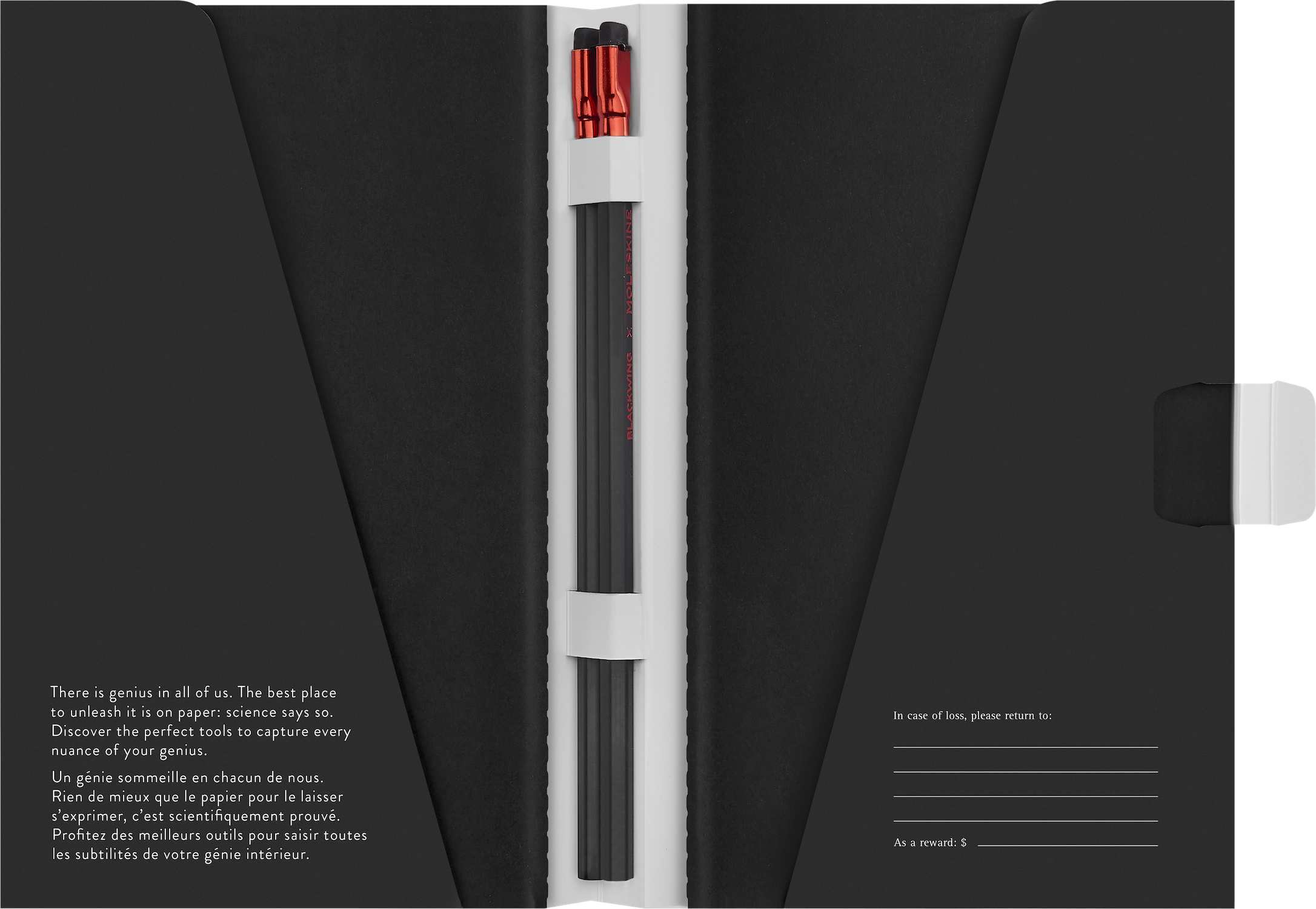 Набір Moleskine x Blackwing / 2 зошита Cahier неліновані + 2 олівця B - Зображення 3