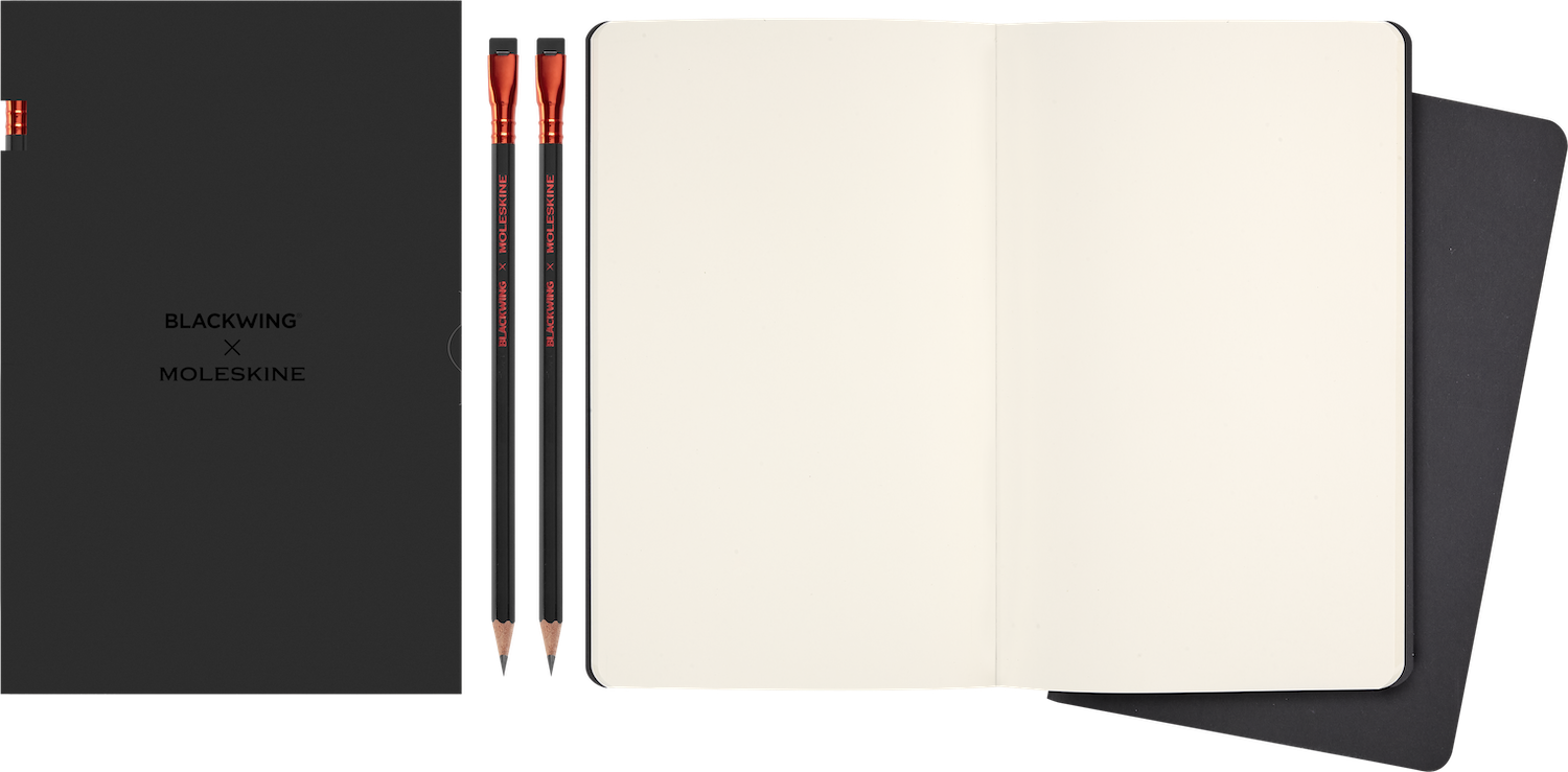Набір Moleskine x Blackwing / 2 зошита Cahier неліновані + 2 олівця B - Зображення 5