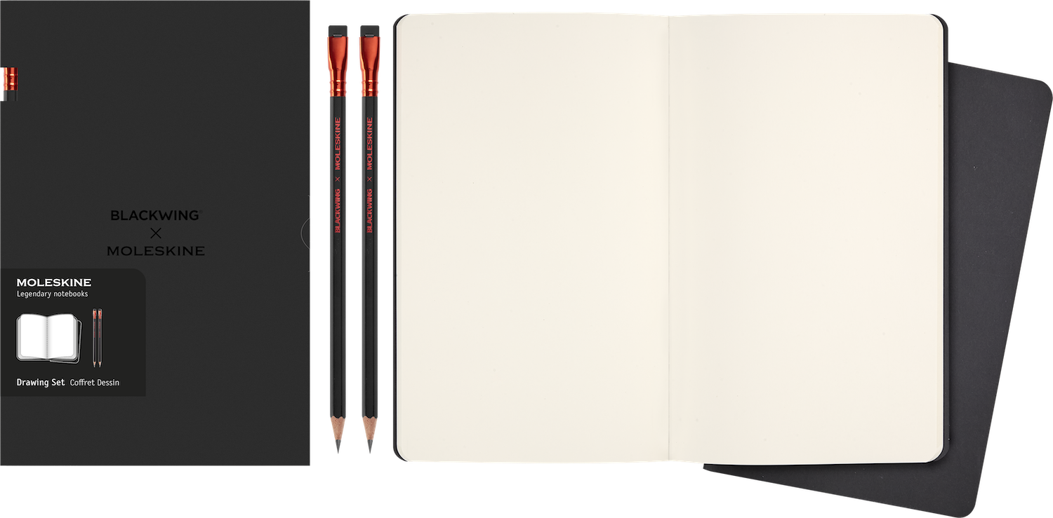 Набір Moleskine x Blackwing / 2 зошита Cahier неліновані + 2 олівця B - Зображення 6