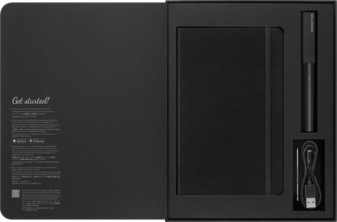 Набір Moleskine Smart Writing Set (Smart Pen 3.0 + Smart Notebook Лінійка Чорний) - Зображення 7