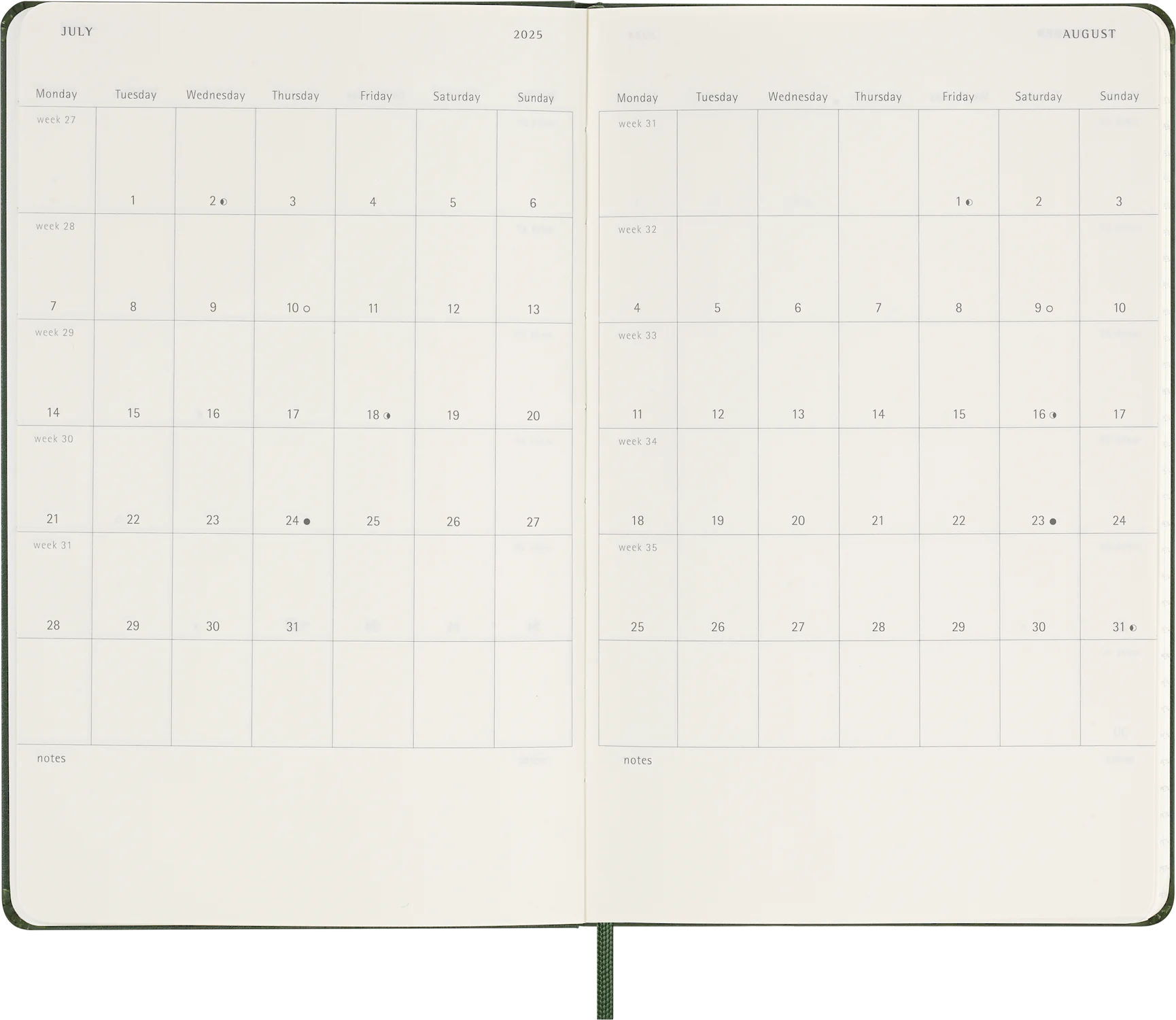 Щотижневик 2025 Миртовий Зелений - Зображення 6