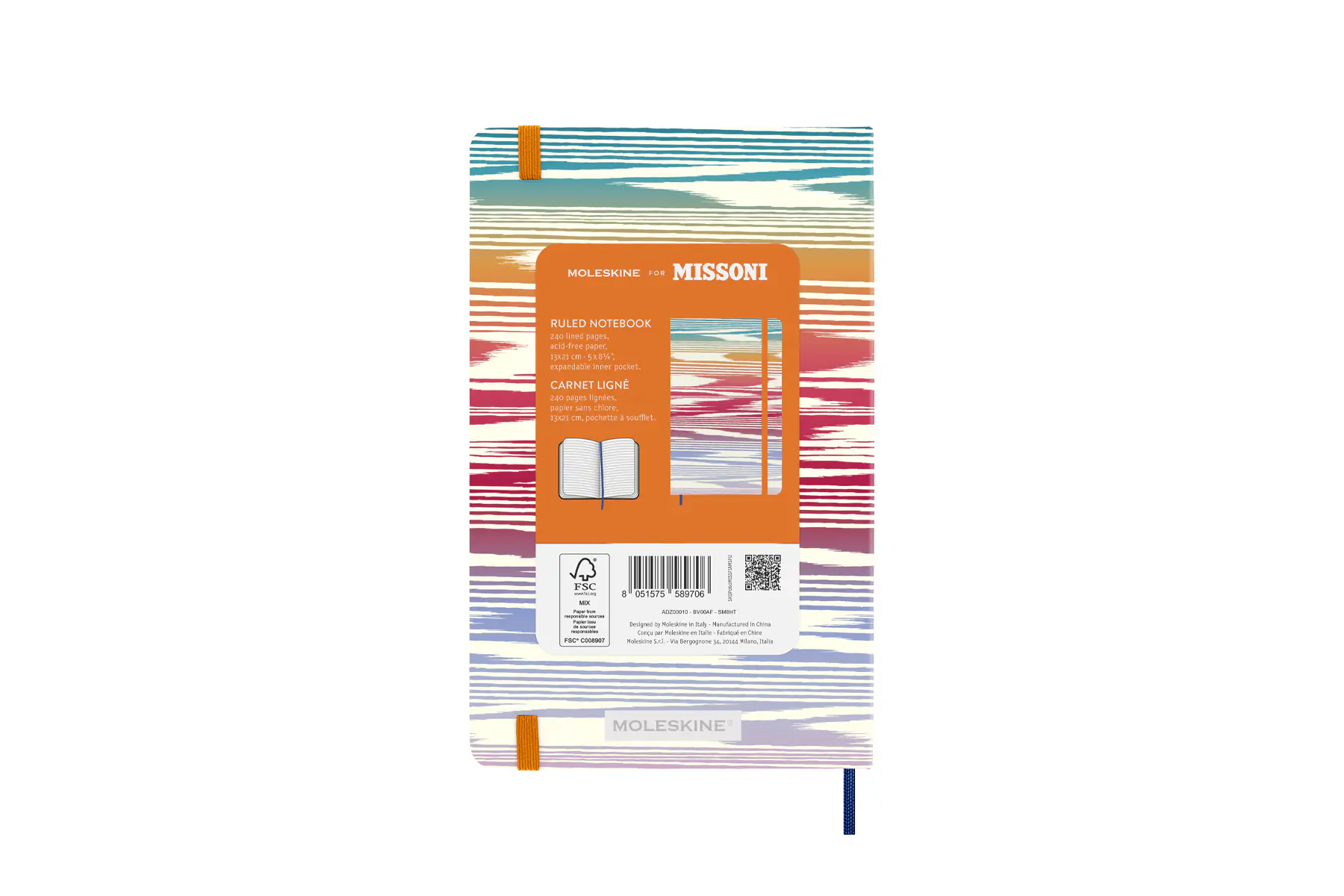 Записник Moleskine Missoni середній Лінійка Канва - Зображення 6