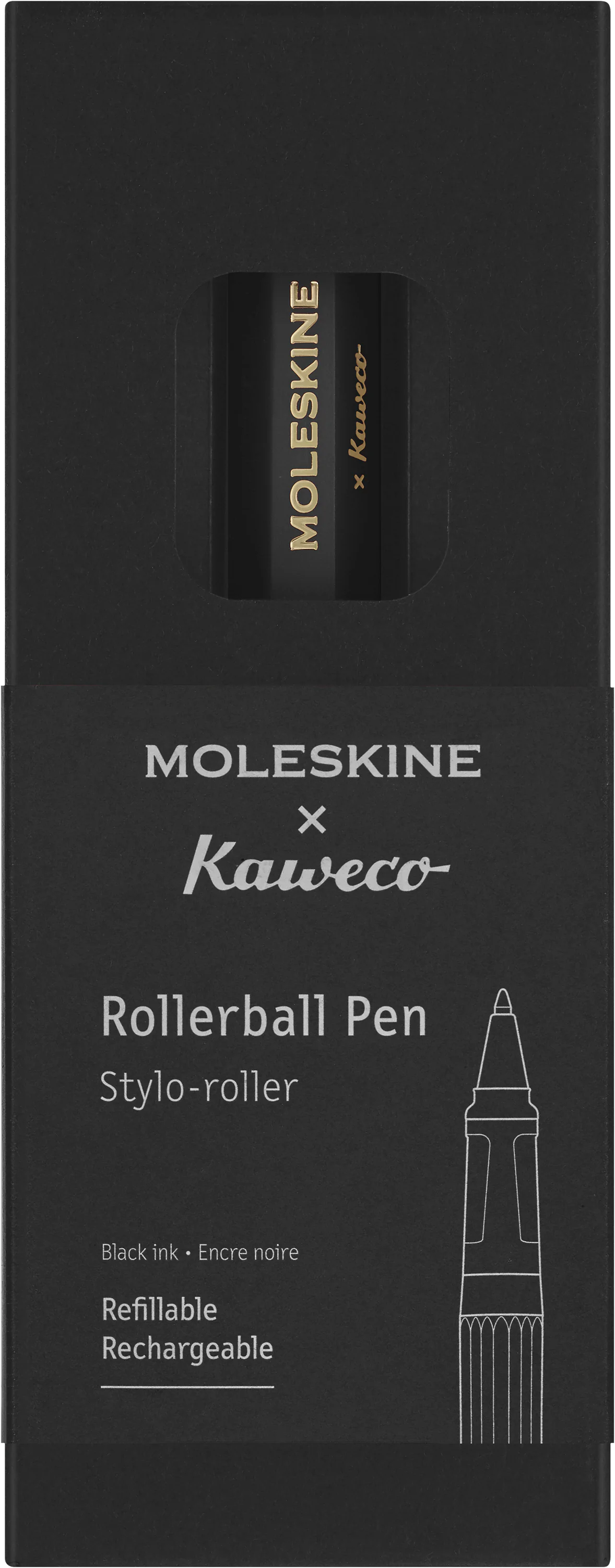 Ручка-ролер Moleskine x Kaweco 0,7 мм Чорна - Зображення 5