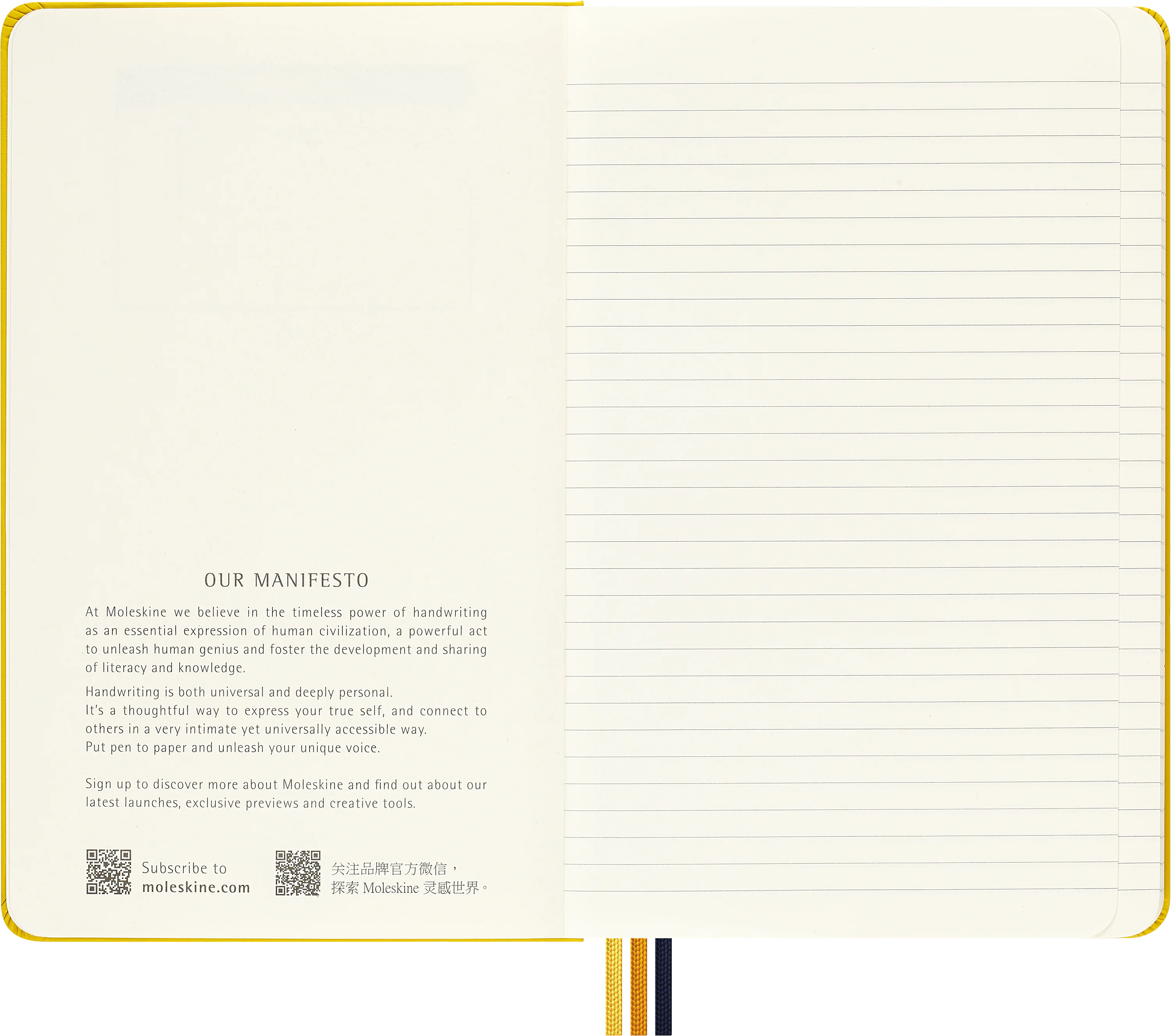 Записник Moleskine x K-Way Лінійка Жовтий Нейлон - Зображення 5