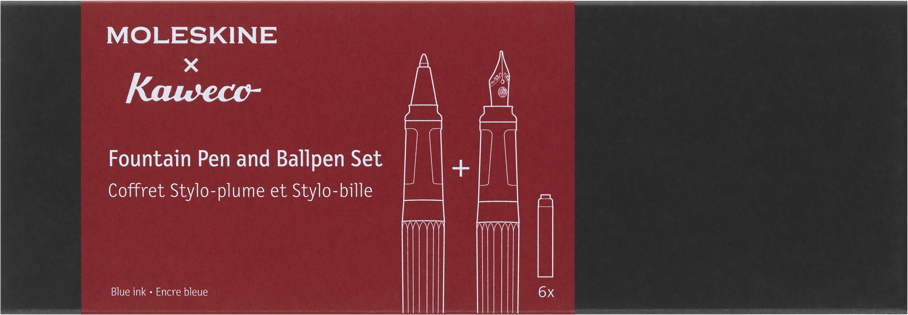 Набір Moleskine x Kaweco Червоний (Чорнильна ручка + Кулькова ручка + 6 картриджів) - Зображення 5