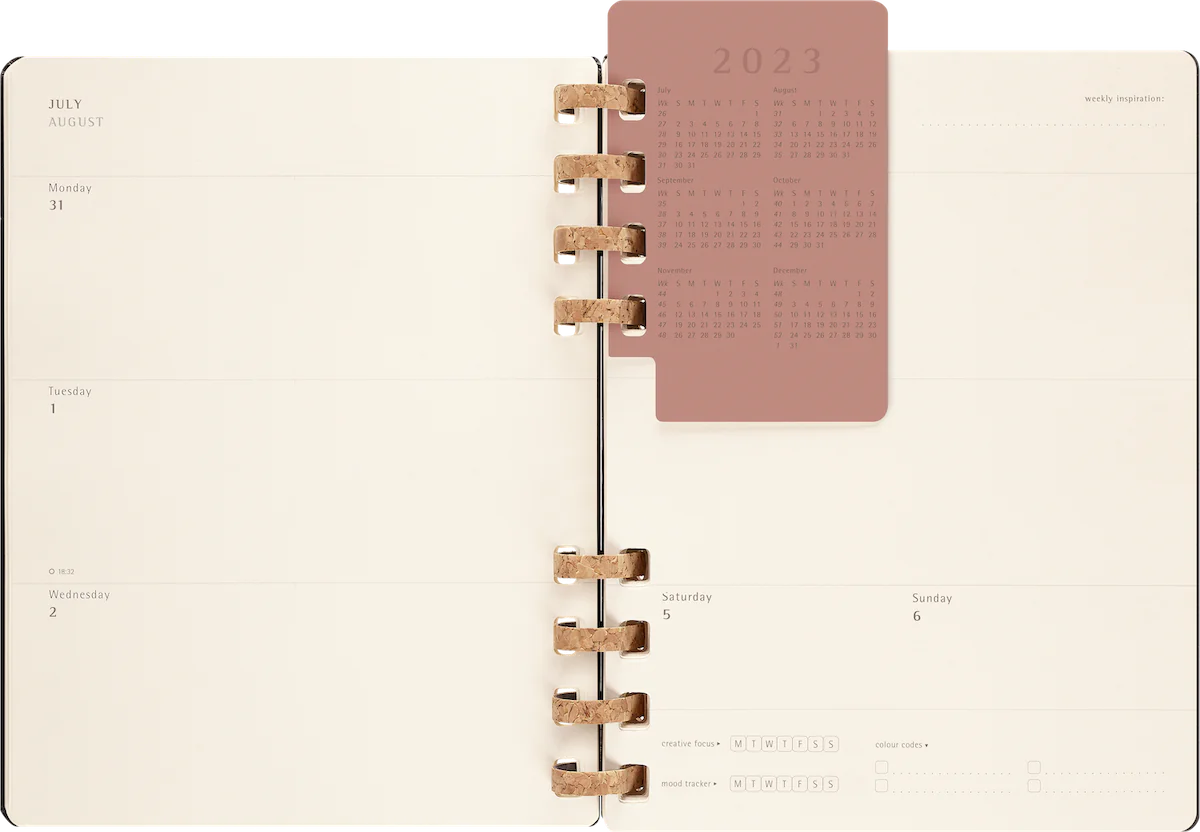 Щотижневик на 12 місяців 2023-2024 Spiral Академічний Чорний - Зображення 13