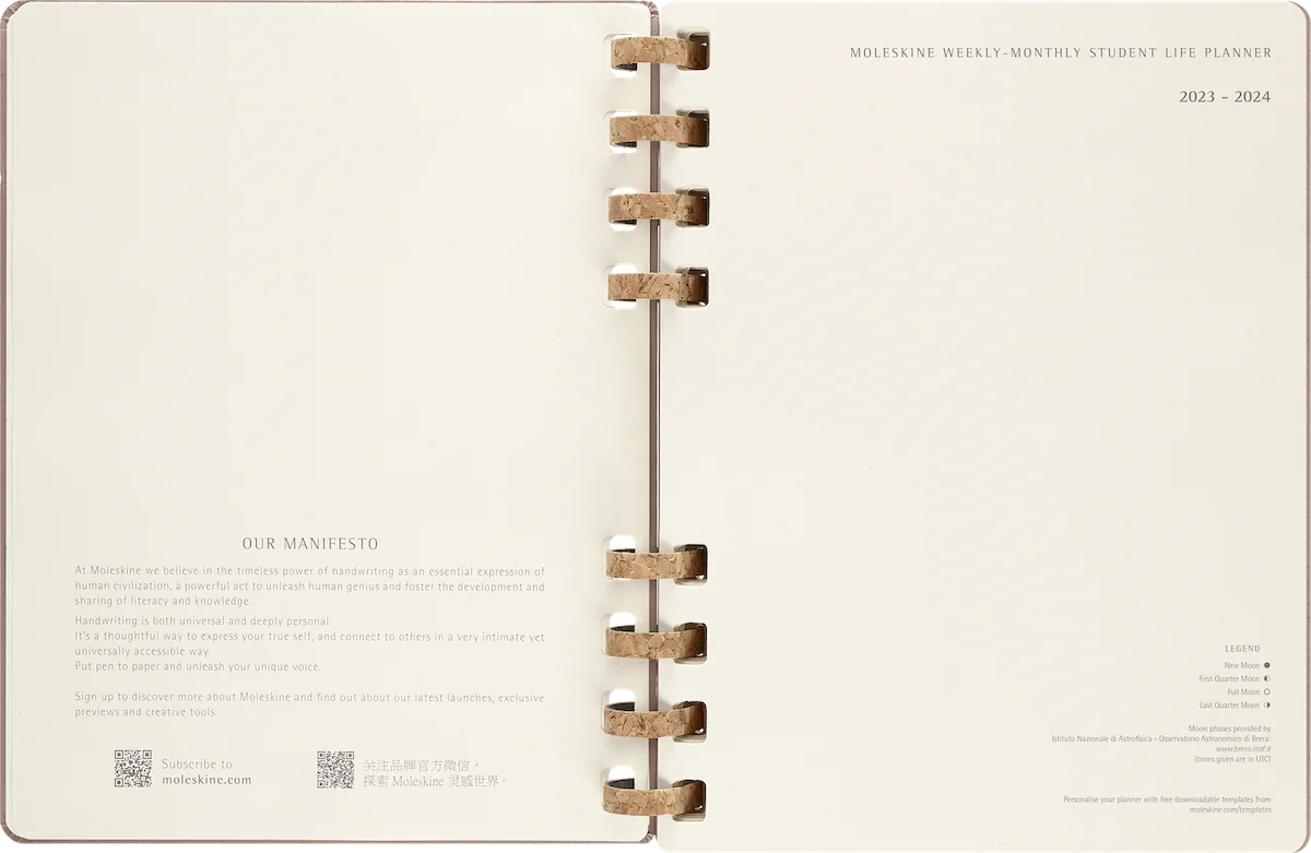 Щотижневик на 12 місяців 2023-2024 Spiral Академічний Мигдальний - Зображення 4