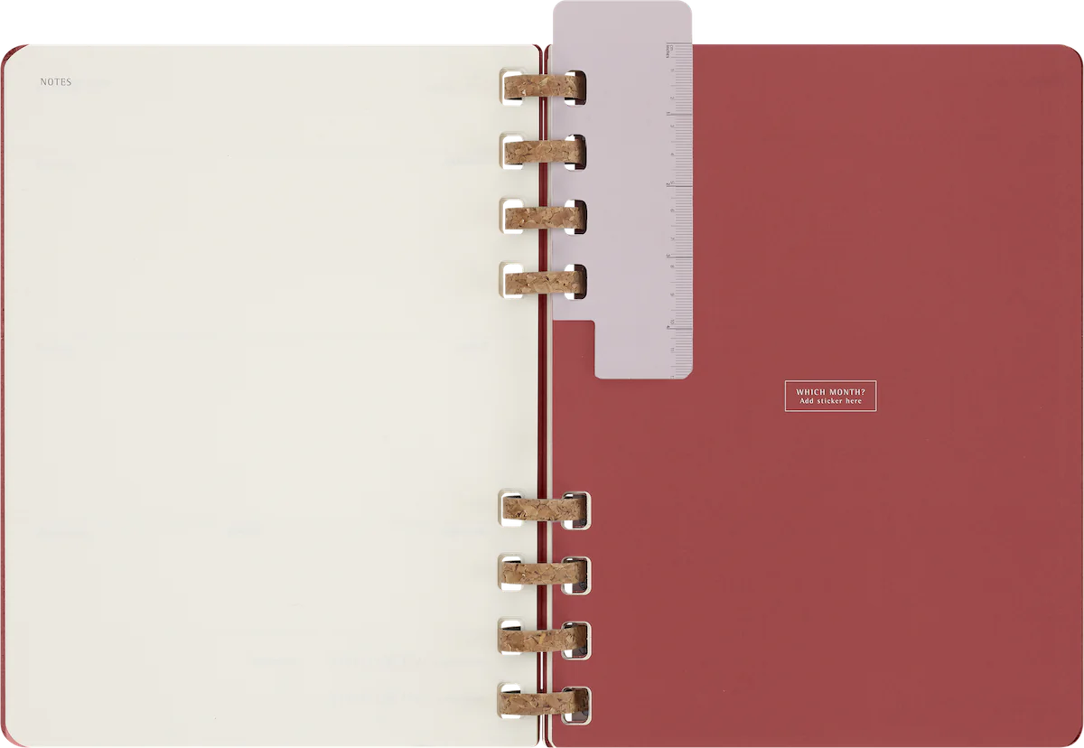 Щотижневик з місцем для дат Spiral великий Вишневий - Зображення 11