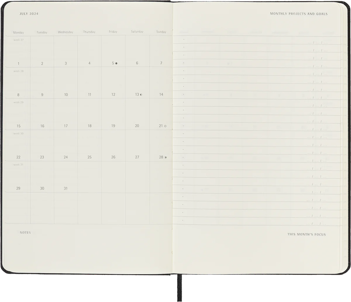 Щотижневик 2024 PRO Вертикальний Чорний - Зображення 6