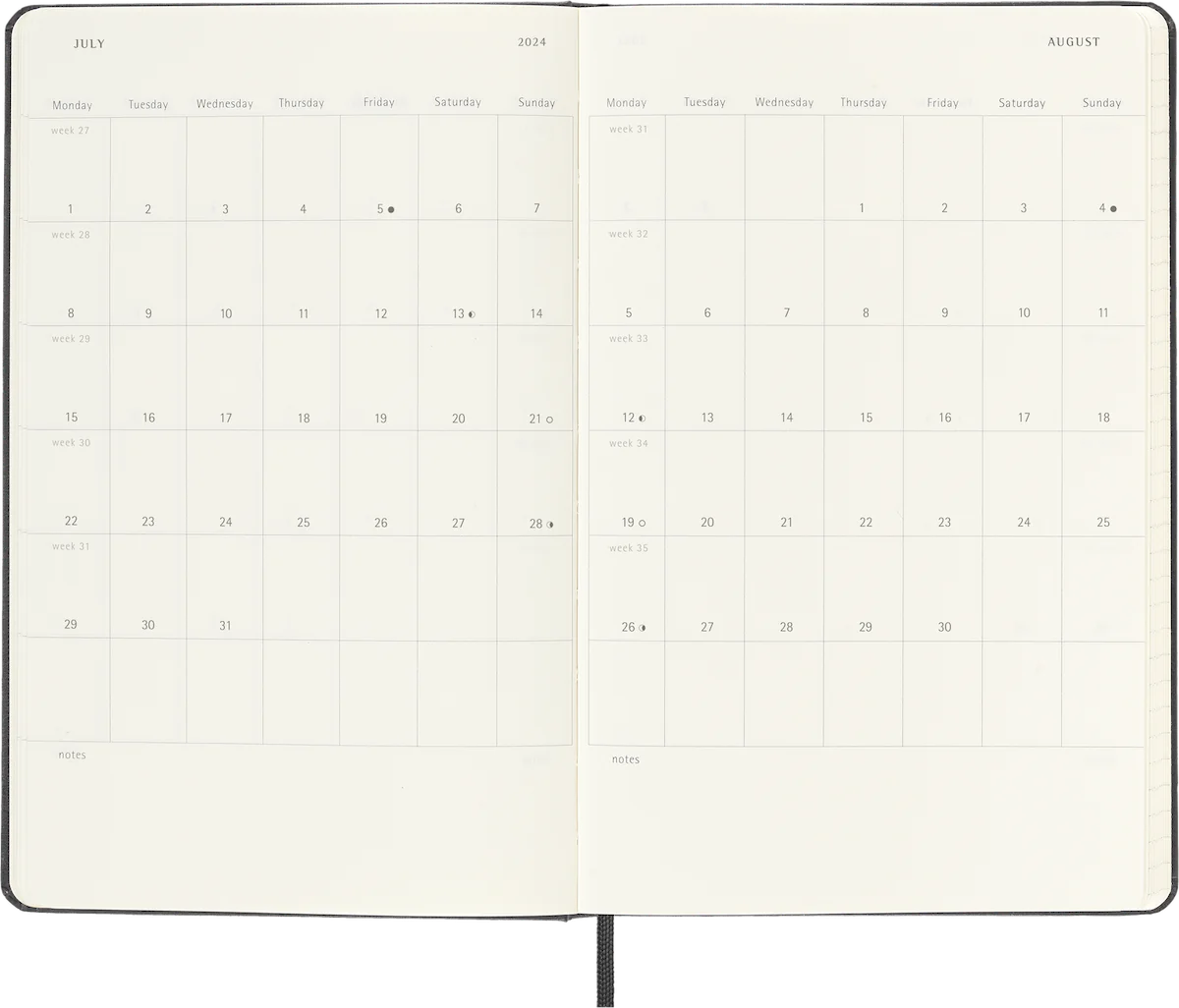 Щотижневик на 18 місяців 2023-2024 Чорний - Зображення 6