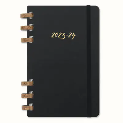 Щотижневик на 12 місяців 2023-2024 Spiral Академічний Чорний