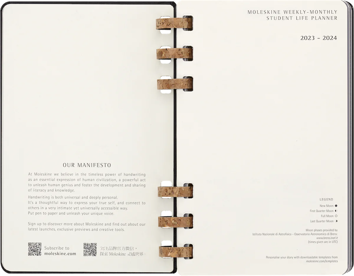 Щотижневик на 12 місяців 2023-2024 Spiral Академічний Чорний - Зображення 3