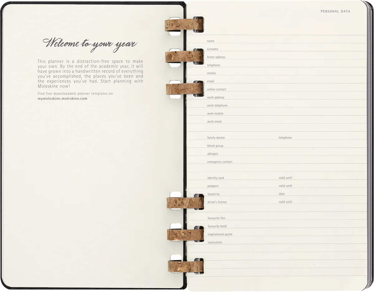 Щотижневик на 12 місяців 2023-2024 Spiral Академічний Чорний - Зображення 4