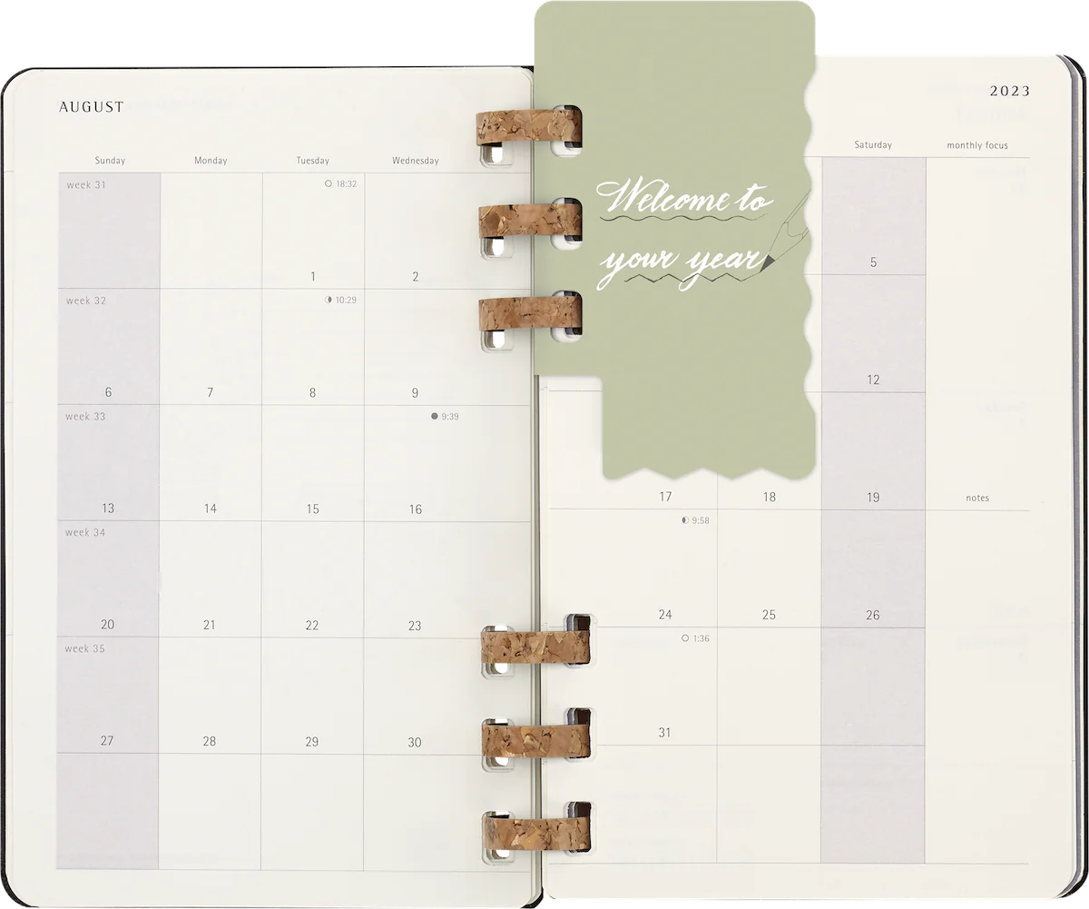 Щотижневик на 12 місяців 2023-2024 Spiral Академічний Чорний - Зображення 11