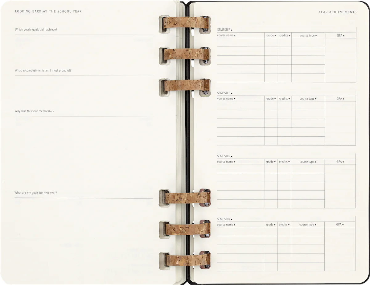 Щотижневик на 12 місяців 2023-2024 Spiral Академічний Чорний - Зображення 14