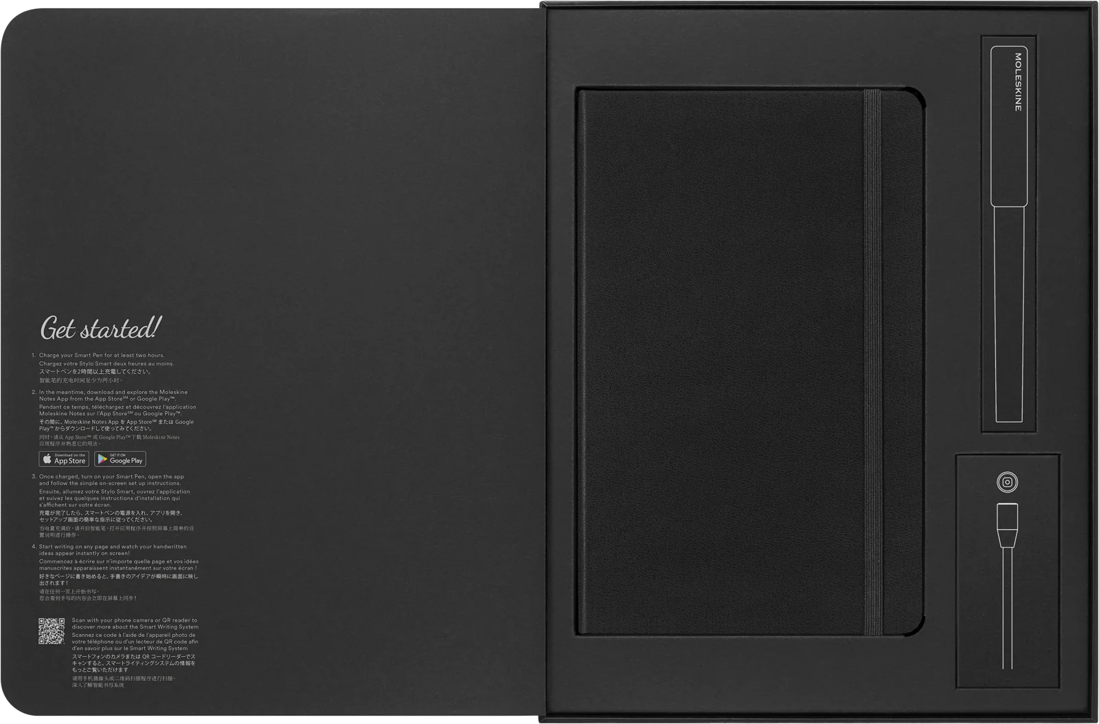 Набір Moleskine Smart Writing Set  (Smart Pen + Smart Notebook Лінійка Чорний) - Зображення 6