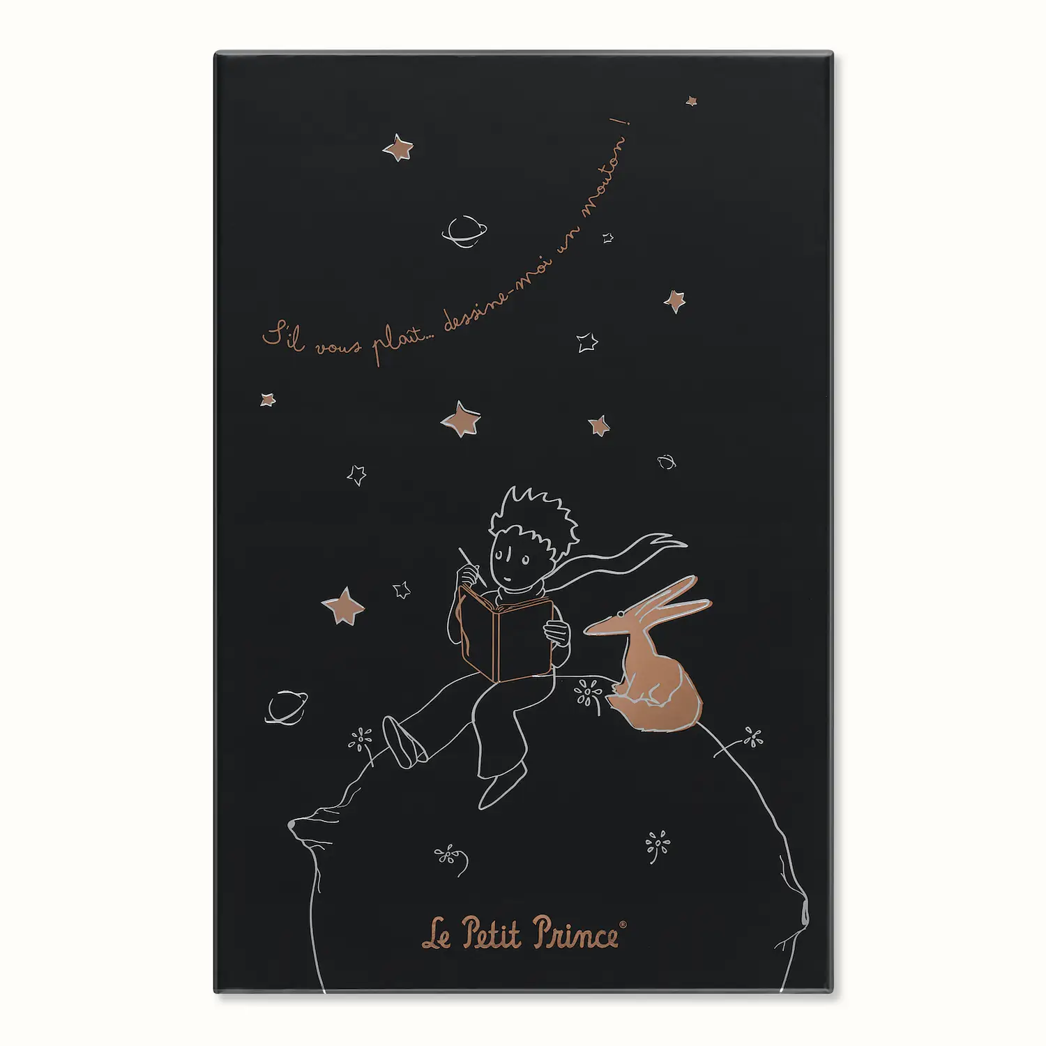 Записник Le Petit Prince середній Лінійка Чорний + бокс