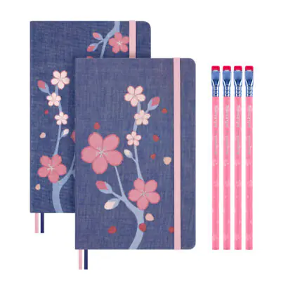 Подарунковий набір Sakura / 2 Записники + 4 Олівці Blackwing