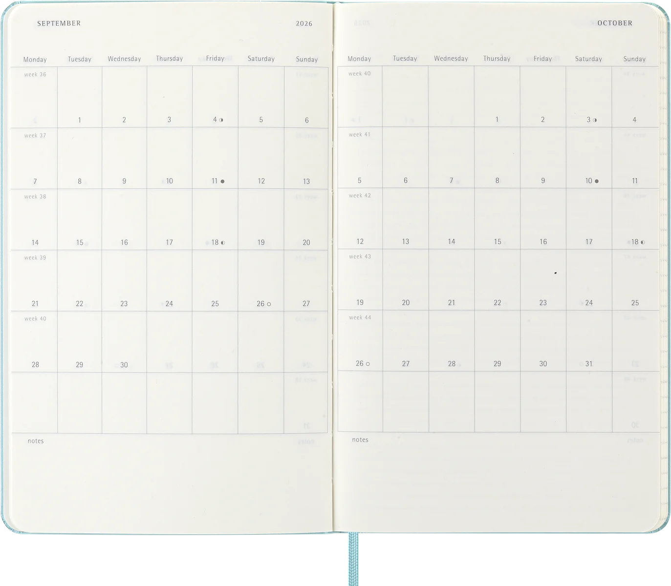 Щотижневик на 18 місяців 2025-2026 Аквамарин - Зображення 5