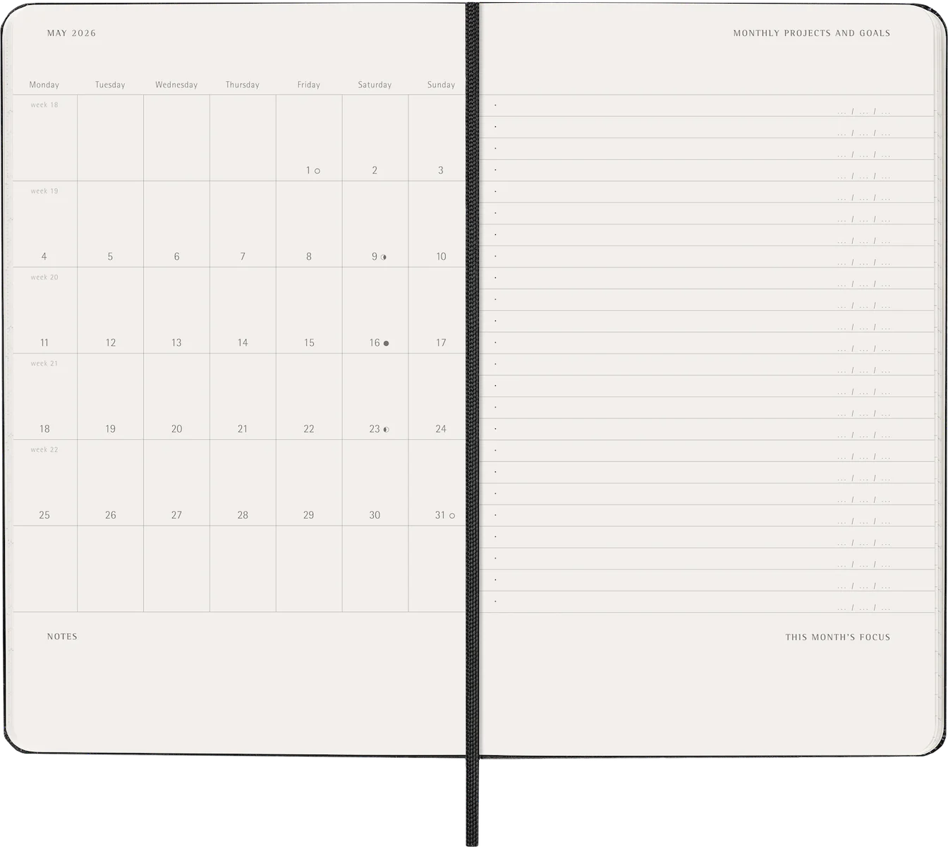 Щотижневик 2026 PRO Вертикальний Чорний - Зображення 7