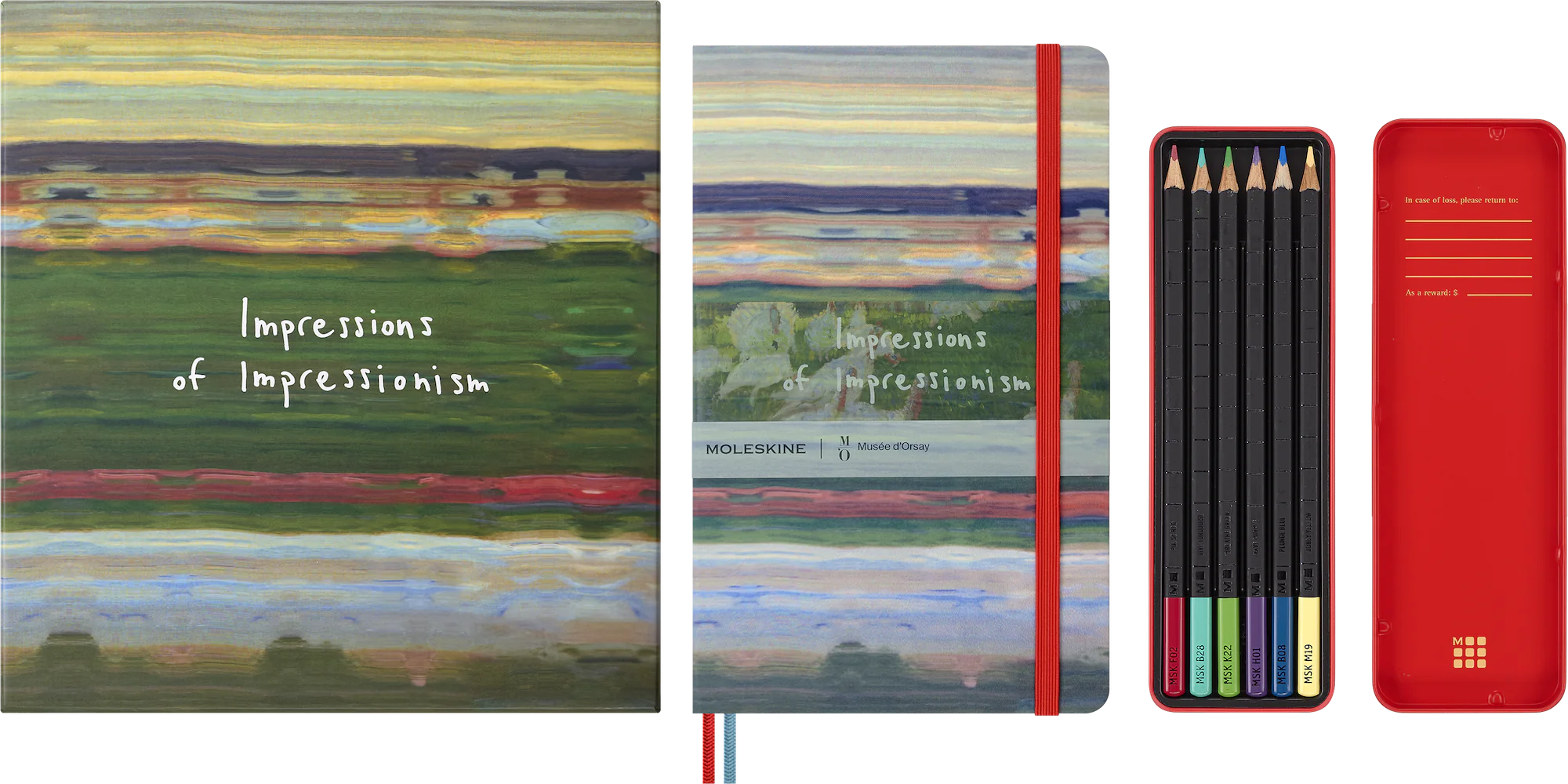 Подарунковий набір Impressionism / Записник + 6 акварельних олівців - Зображення 3